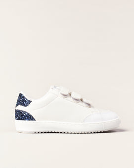 Basket Blue Glitter For Monsters - Blanc et bleu