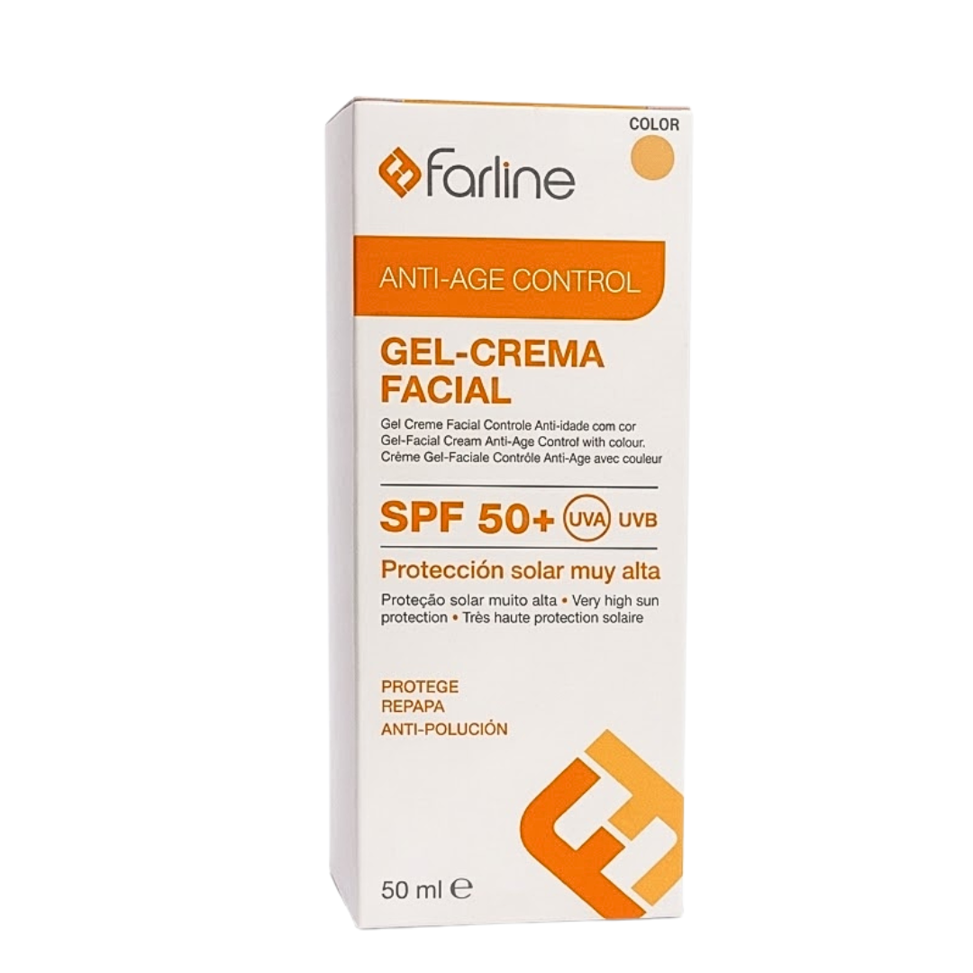 Farline Écran Solaire Gel-Crème Peaux Sèches SPF50+ 50 ml – tube