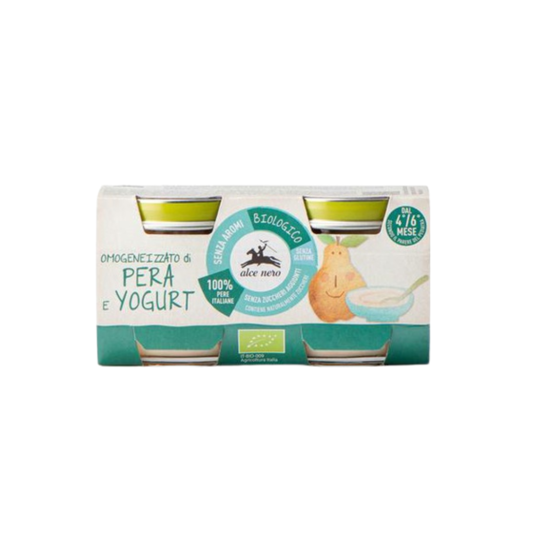 Alce Nero Petit Pot Poire et Yaourt bio 2 x 80 g – emballage