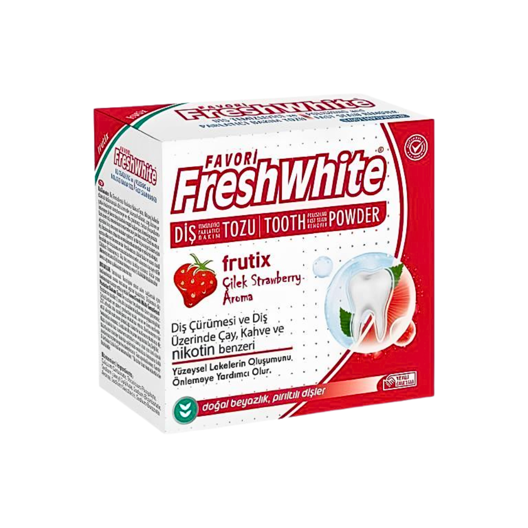 Poudre dentaire Fresh White Frutix 50 g – emballage