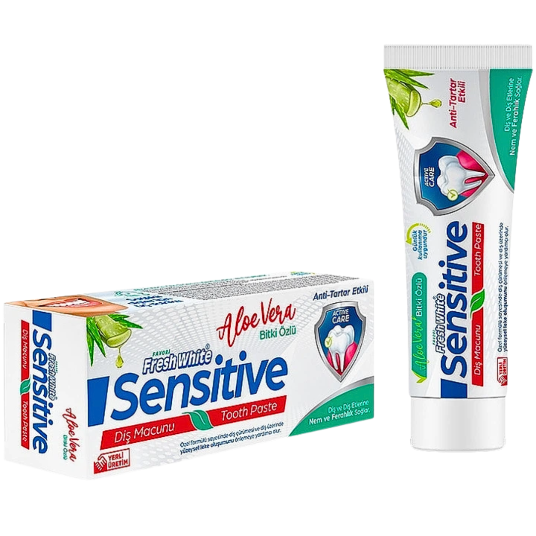 Dentifrice Fresh White Sensitive Aloe Vera 90 g – emballage
