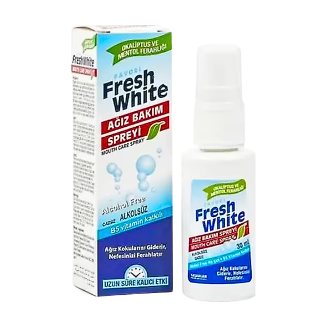Spray buccal rafraîchissant Fresh White 30 ml – emballage