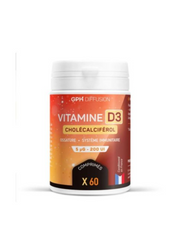 Boîte de vitamine D3 GPH Diffusion, 60 capsules