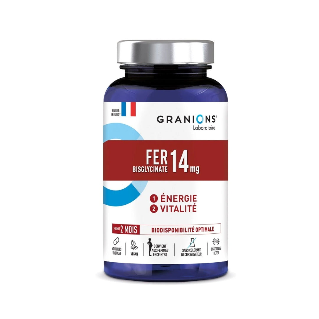 GRANIONS Bisglicinato De Hierro 14mg B60 Cápsulas