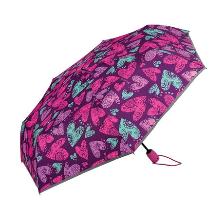 Gabol Paraguas Plegable Corazón Violeta