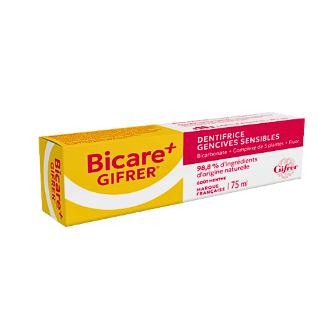 Gifrer Bicare Plus dentifrice gencives sensibles 75 ml – tube et étui