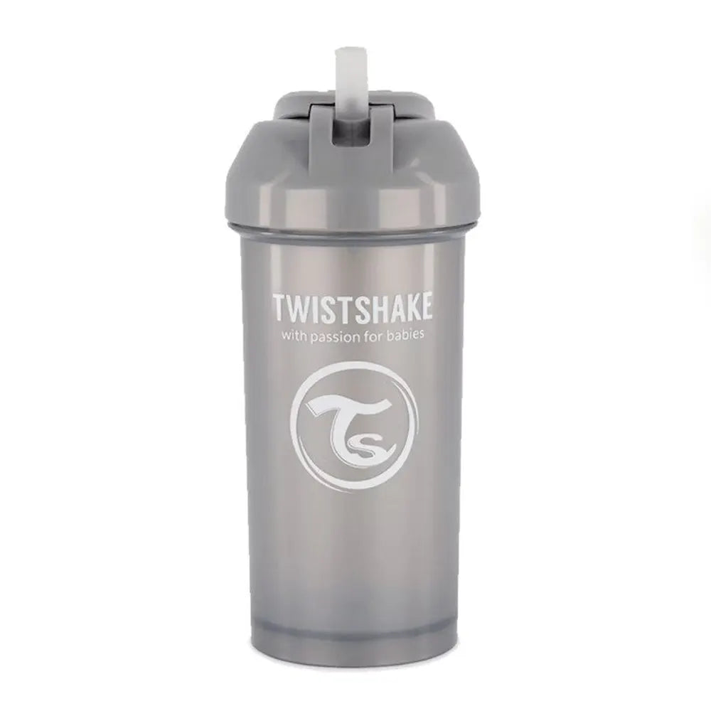 Gourde à Paille Twistshake 360ml - Pearl Gris