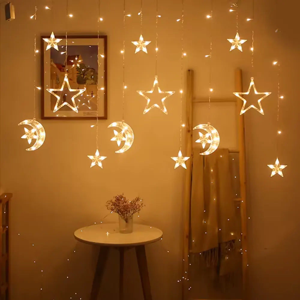 LED Light Garland 3 Meters - Moon & Star