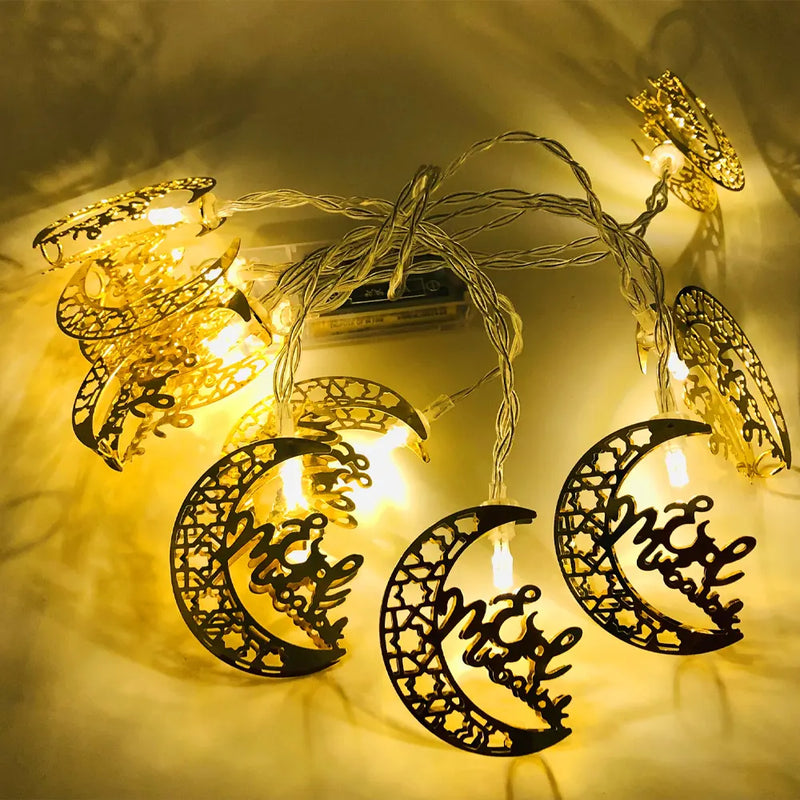 إكليل مضيء معدني 165 سم – عيد مبارك
