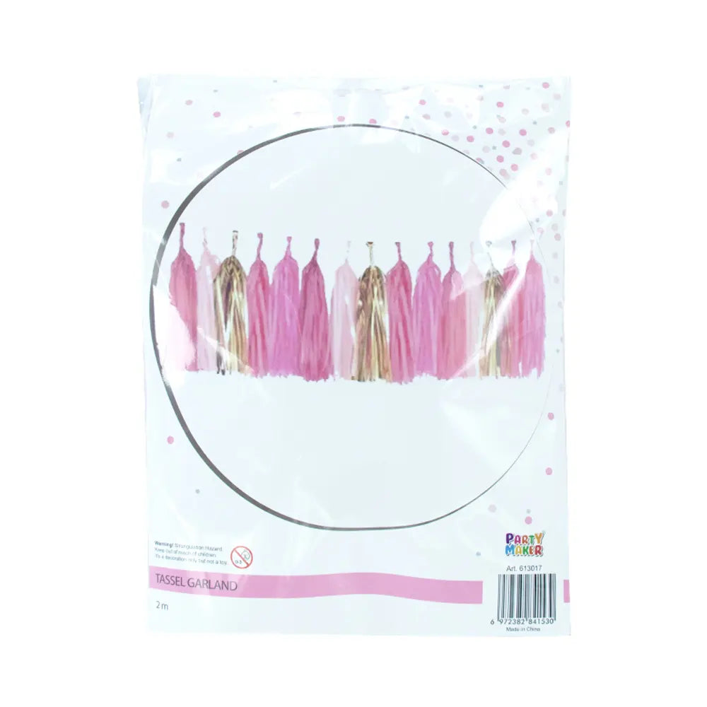 Pink Pom-Pom Garland – 200 cm