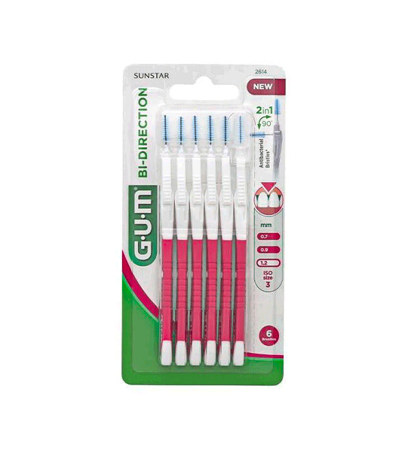 Gum BI-DIRECTION INTERDENTAL BRUSHES 1.2mm 2614 M6