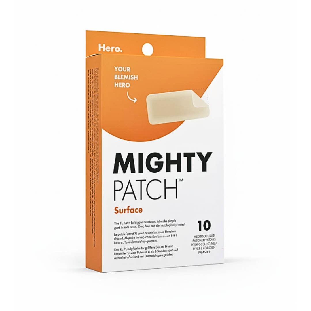 Hero Mighty Patch Surface – boîte de 10 grands patchs hydrocolloïdes anti-imperfections