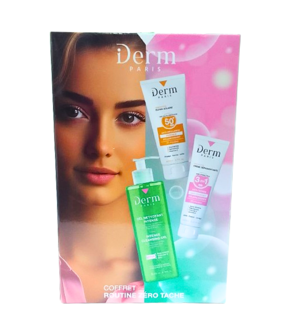 IDerm Zero Spot Routine Set – Intense Gel + Depigmenting Cream + Sunscreen