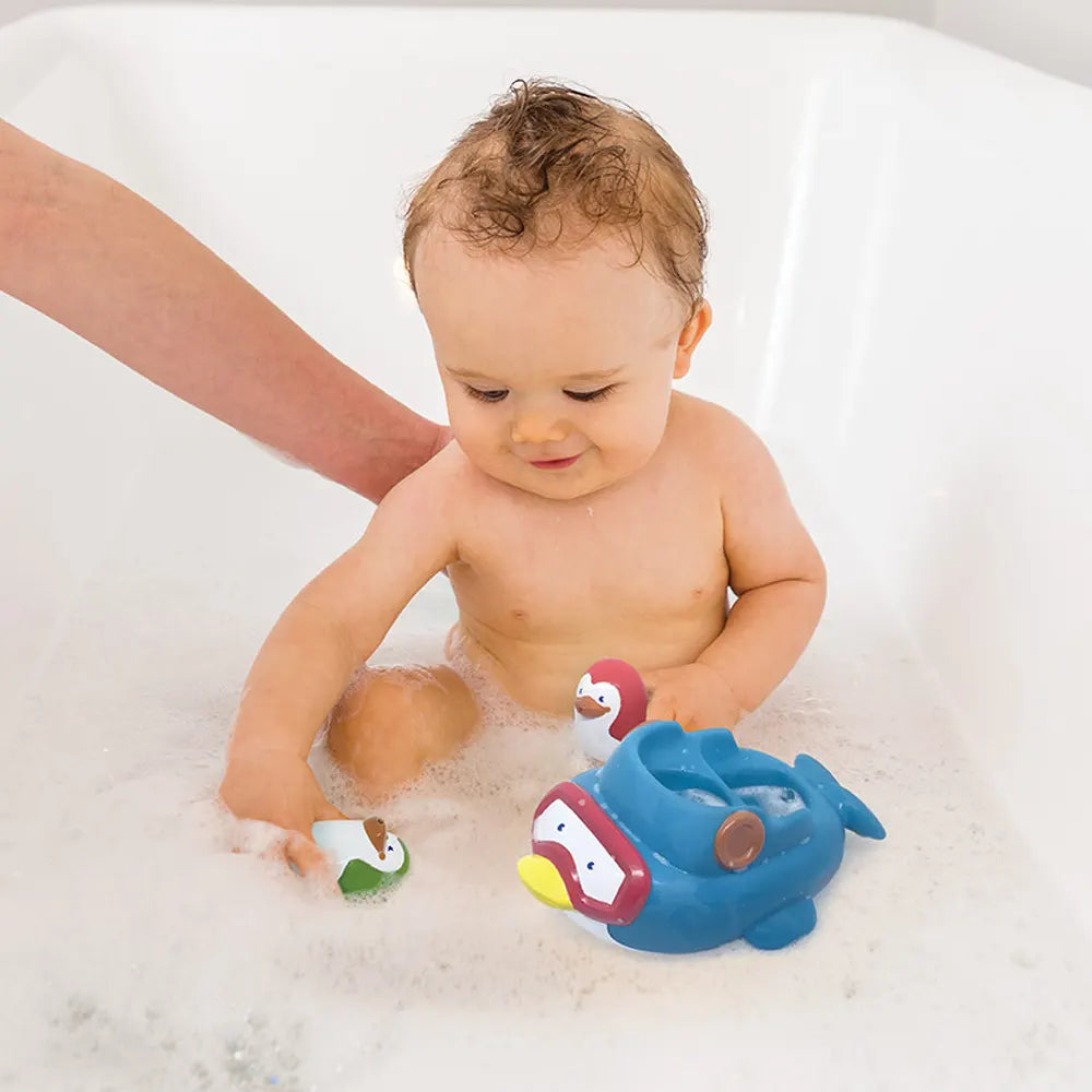 Infantino 3 Jouets de Bain Squirt'N Sail Pingouin - 12M+