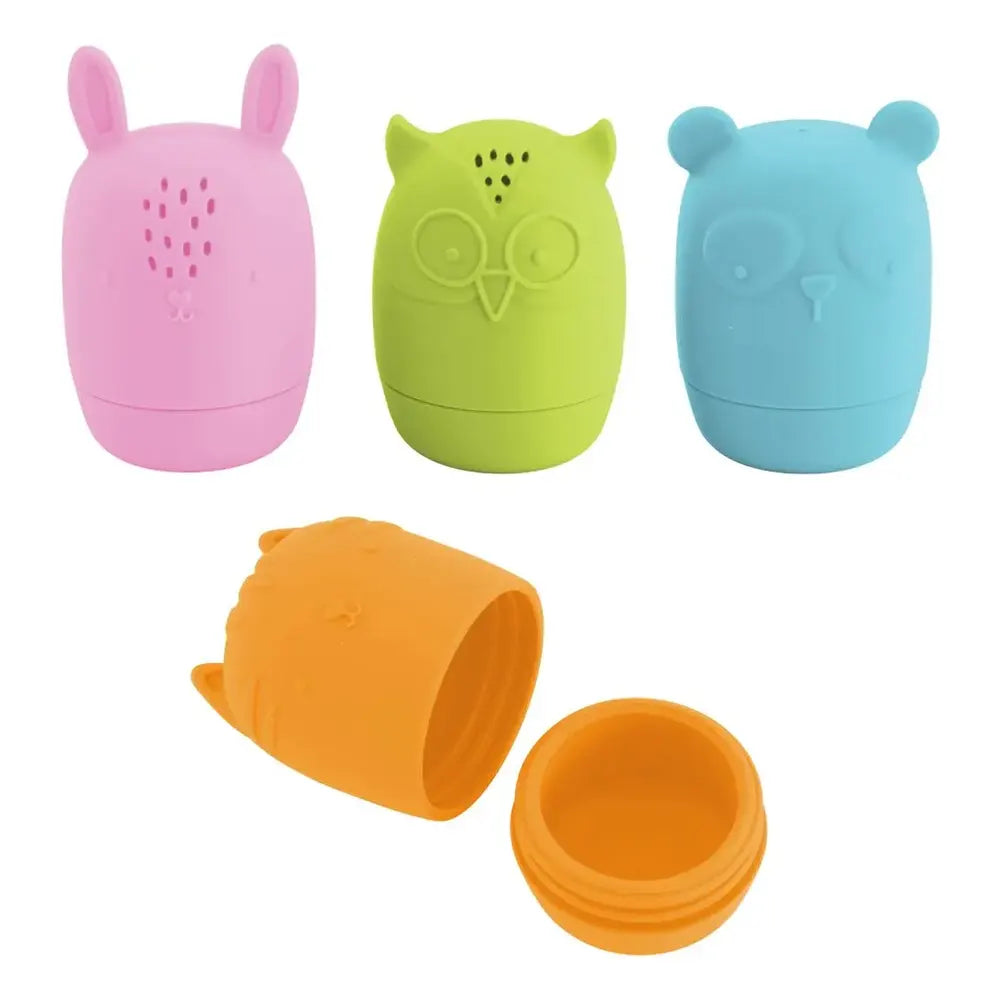 Infantino 4 Jouets en Silicone Pulvérisateurs de Bain – 6M+