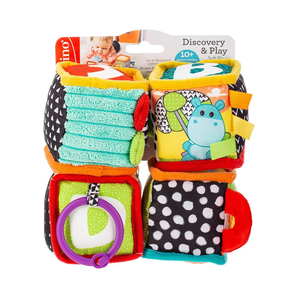 Infantino Cubos Sensoriales Blandos de Desarrollo - 0M+