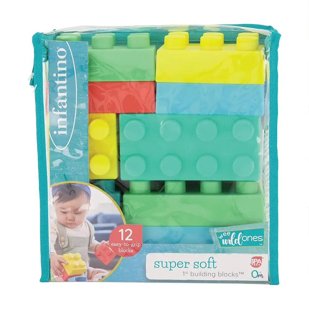 Infantino Ensemble de 12 blocs de construction - 0M+