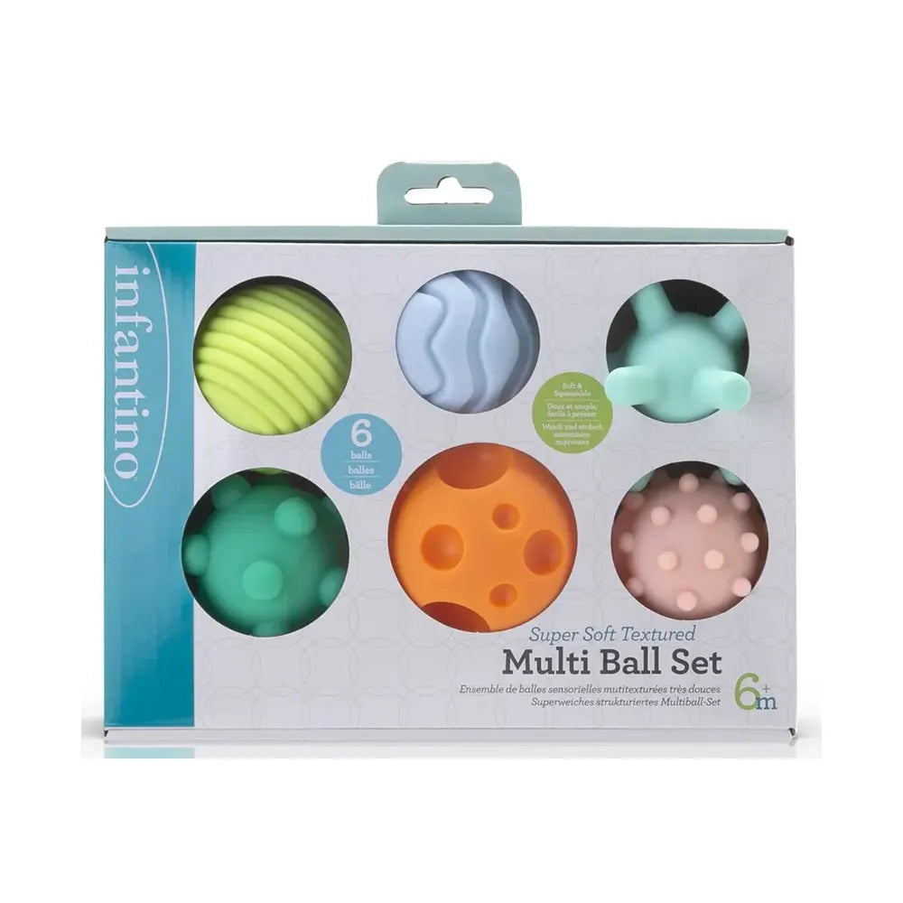 Infantino Ensemble de 6 Balles Sensorielles – 6M+