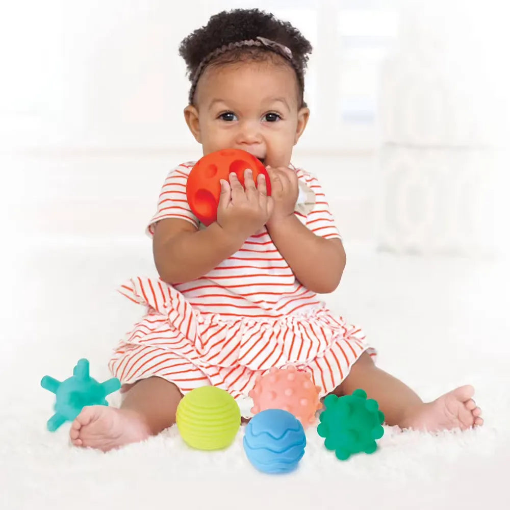 Infantino Ensemble de 6 Balles Sensorielles – 6M+