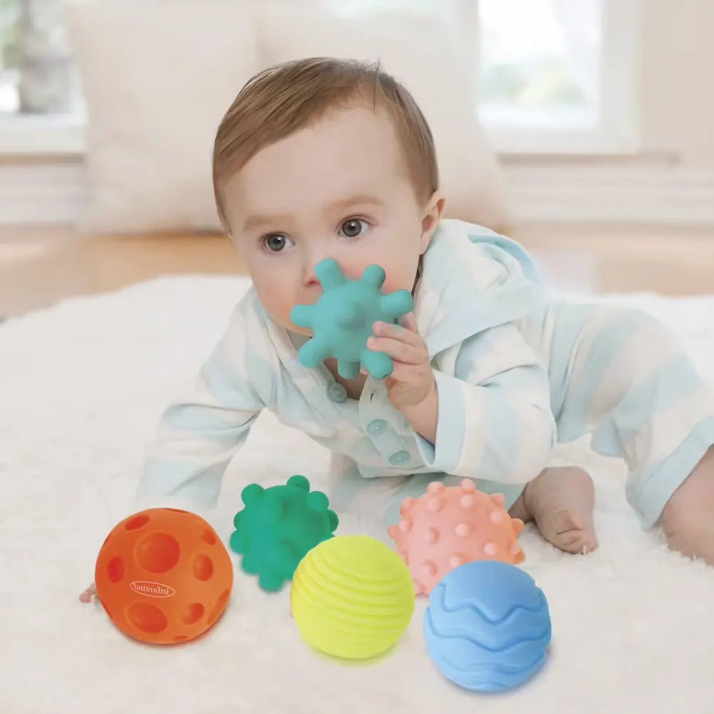 Infantino Ensemble de 6 Balles Sensorielles – 6M+