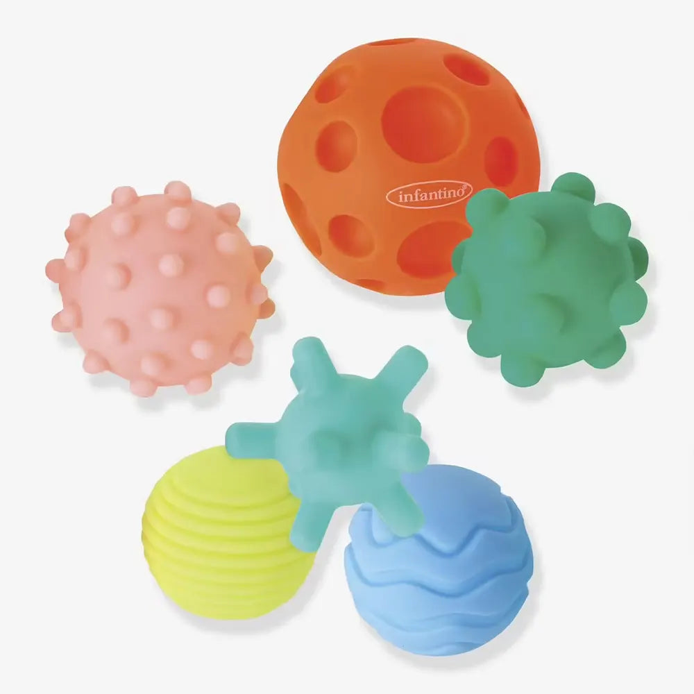 Infantino Ensemble de 6 Balles Sensorielles – 6M+