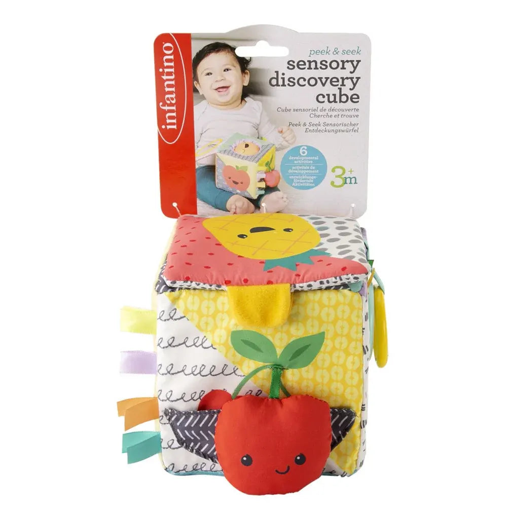 Infantino Cube de Découverte Sensoriel Peek & Seek – 3M+