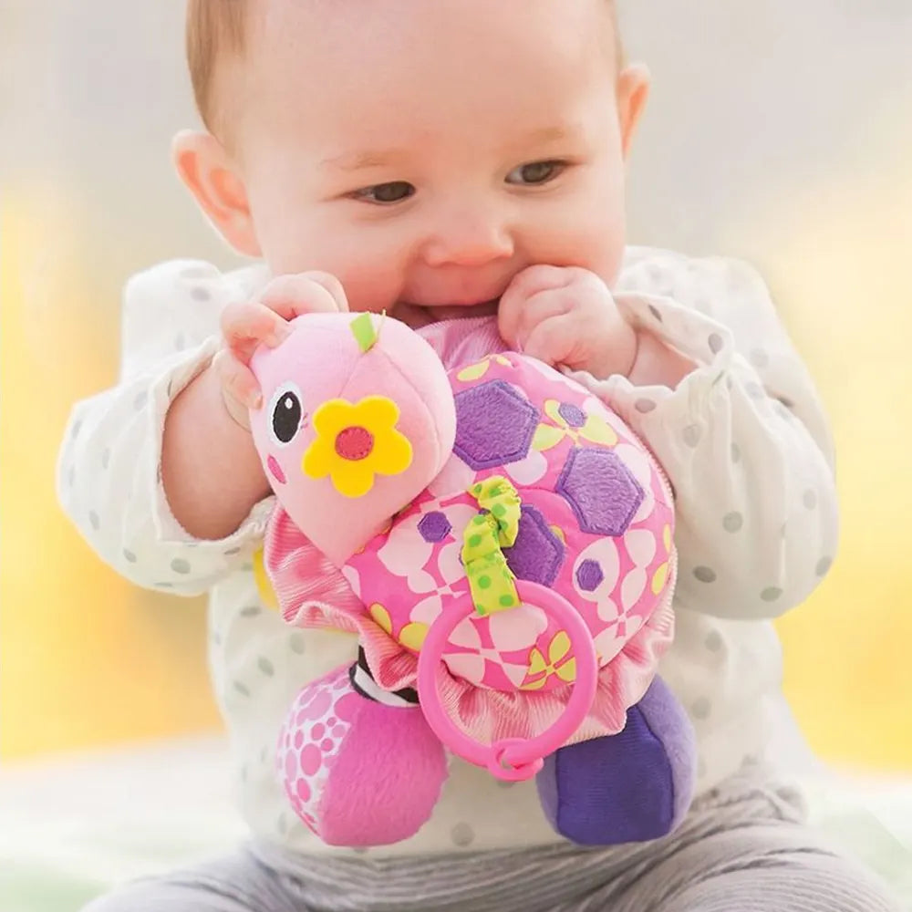 Infantino Hochet Ami Tortue Miroir 0M+ - Rose