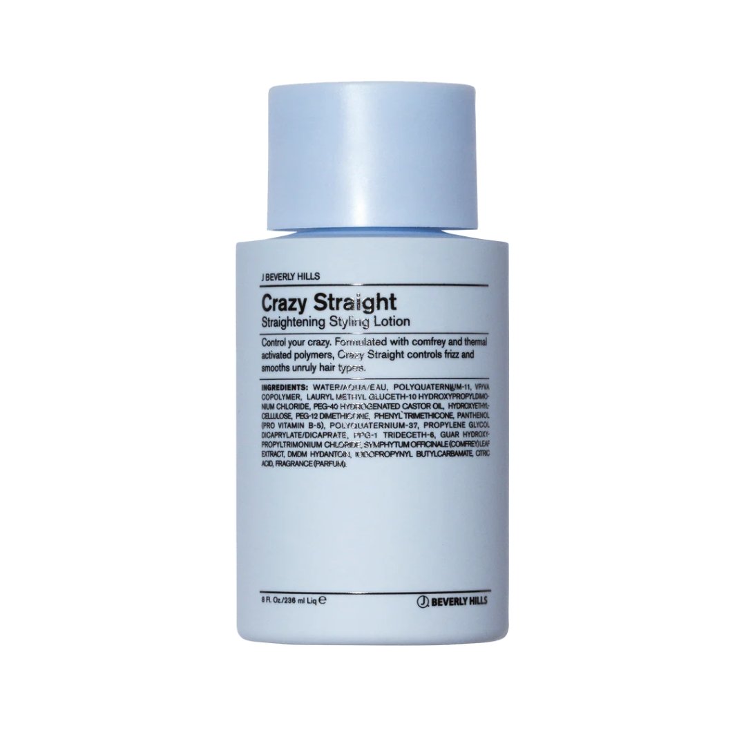 J Beverly Hills Crazy Straight 236 ml – flacon du soin lissant anti-frisottis
