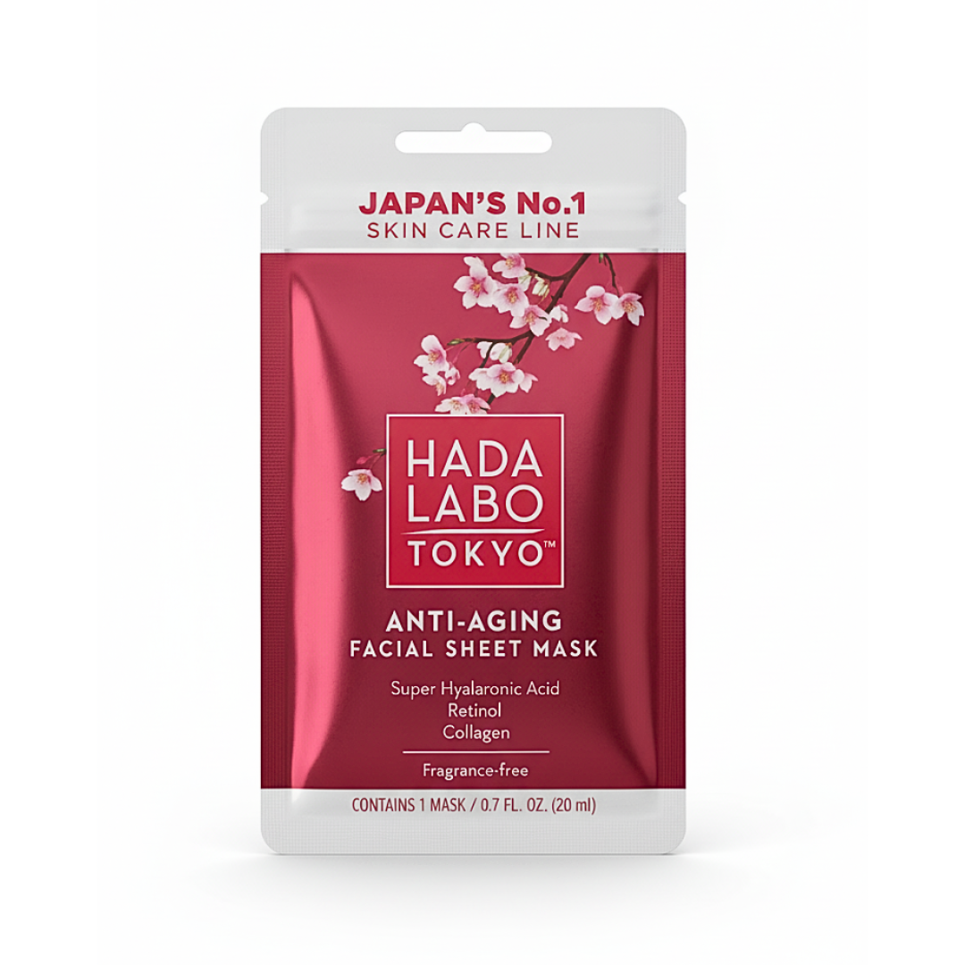 Hada Labo Anti-Age Moisturizing Mask 20 ml – sachet du masque en tissu anti-âge