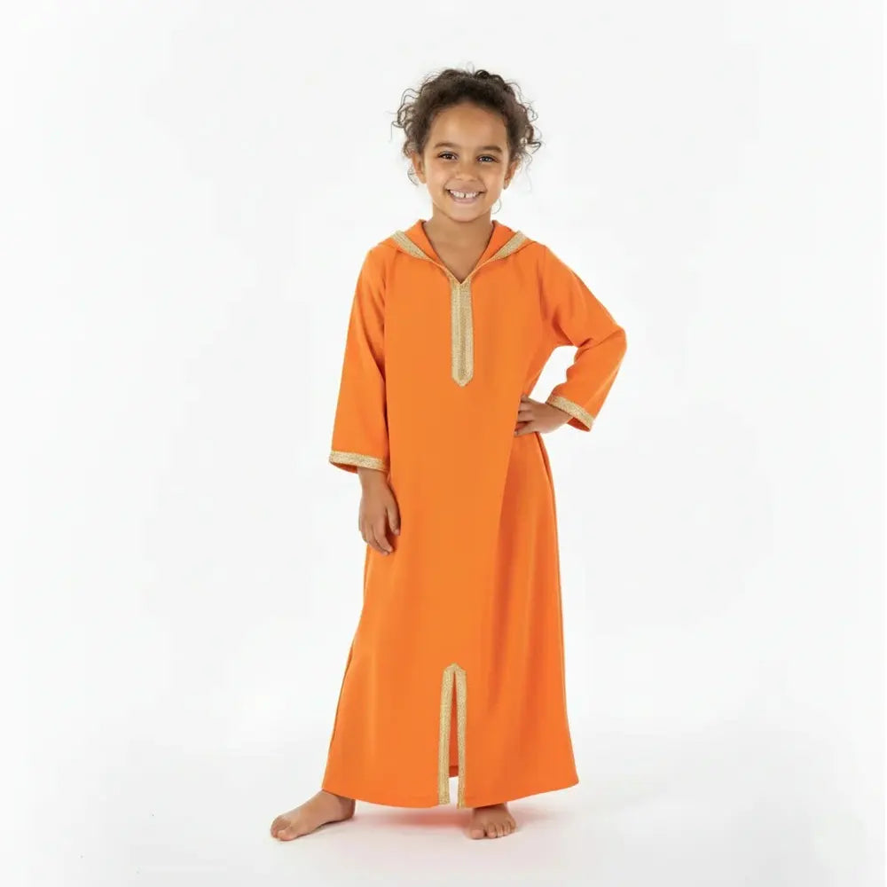 Jellaba for Girl - Mango Orange