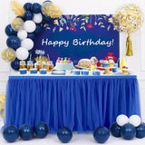 Jupe de table en tulle 426 x 74cm - Bleu Roi