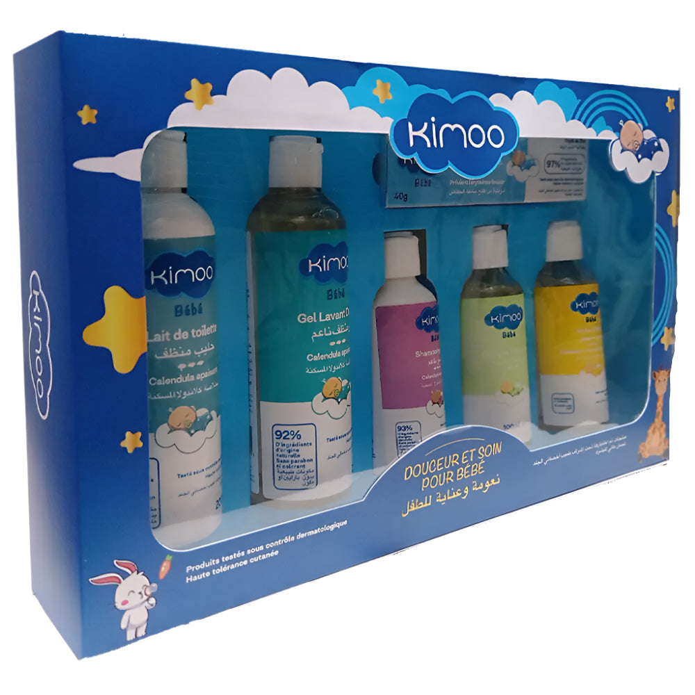 Kimoo Coffret de Naissance Soin Complet pour Bébé - Bleu