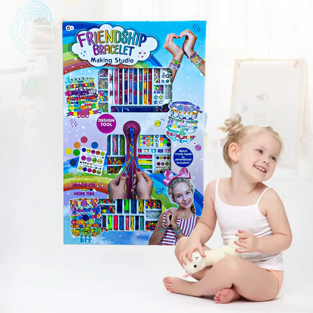 Kit Créatif Bracelets d’Amitié – Emballage Géant de 90 cm – 6A+