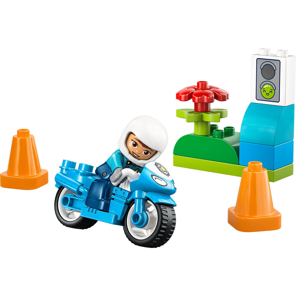 Lego Blue Police Motorcycle 2A+