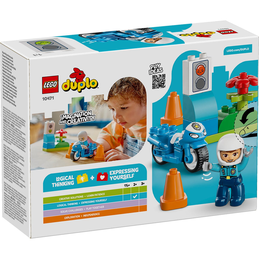 Lego Blue Police Motorcycle 2A+