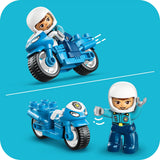 Lego Blue Police Motorcycle 2A+