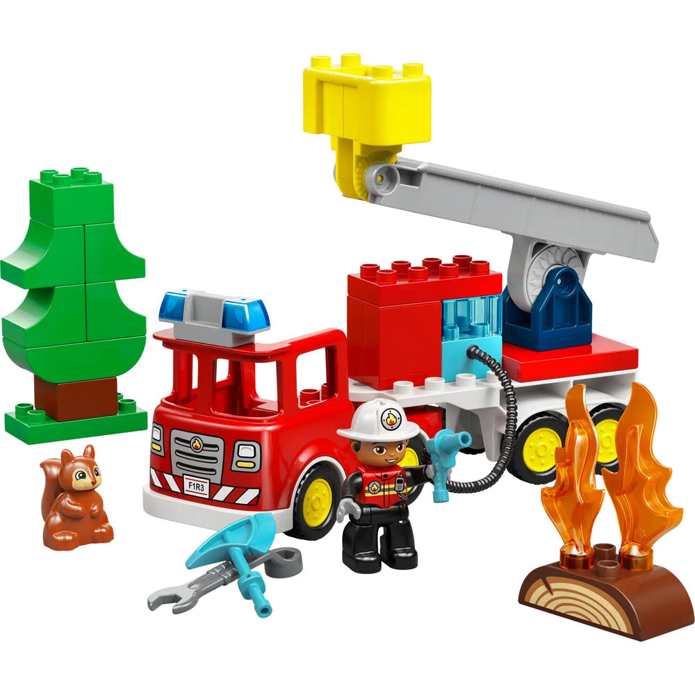 Lego Fire Truck with Hose and Firefighter 2A+