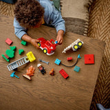 Lego Fire Truck with Hose and Firefighter 2A+