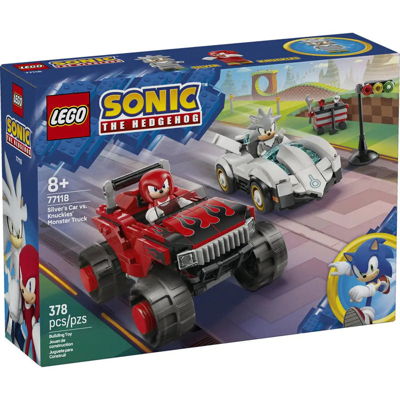 Lego Sonic the Hedgehog - La voiture de Silver contre le monster truck de Knuckles - 378 pièces 8A+