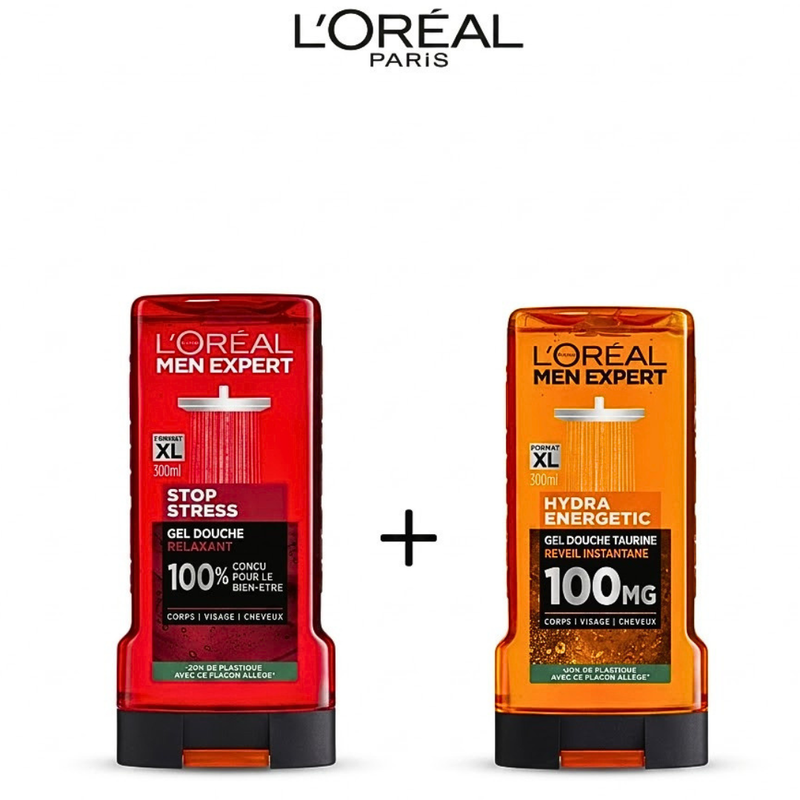 L'Oréal Paris Pack Gel de Ducha Expert Hydra Energetic + Gel de Ducha Stop Stress