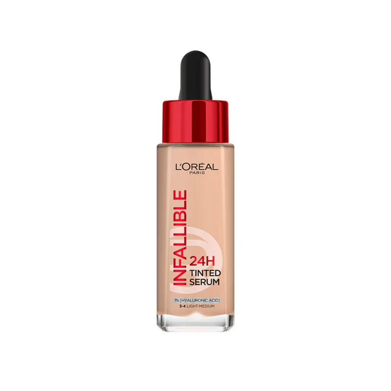 L'Oreal Infallible Sérum con Color 24H 30 ml 3-4 Claro medio