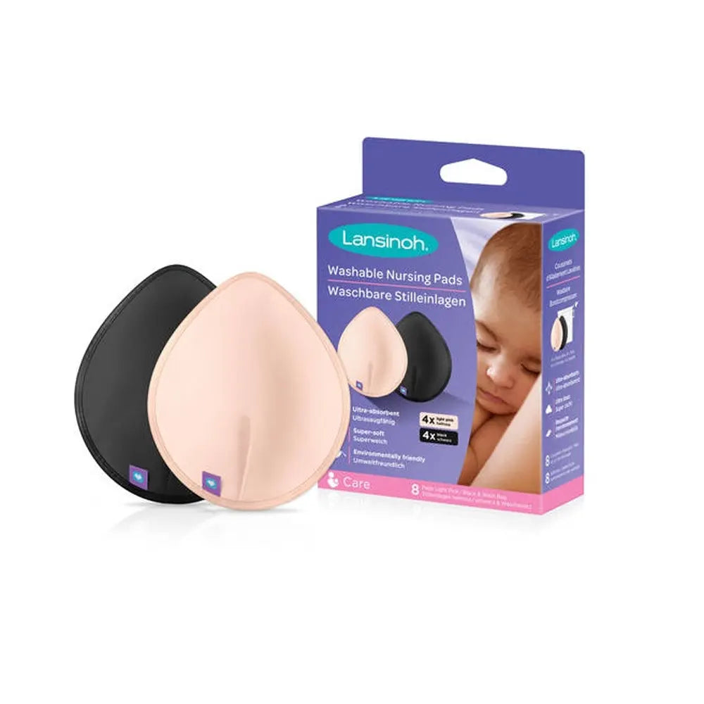 Lansinoh Washable nursing pads "Pink/Black" 8 pads