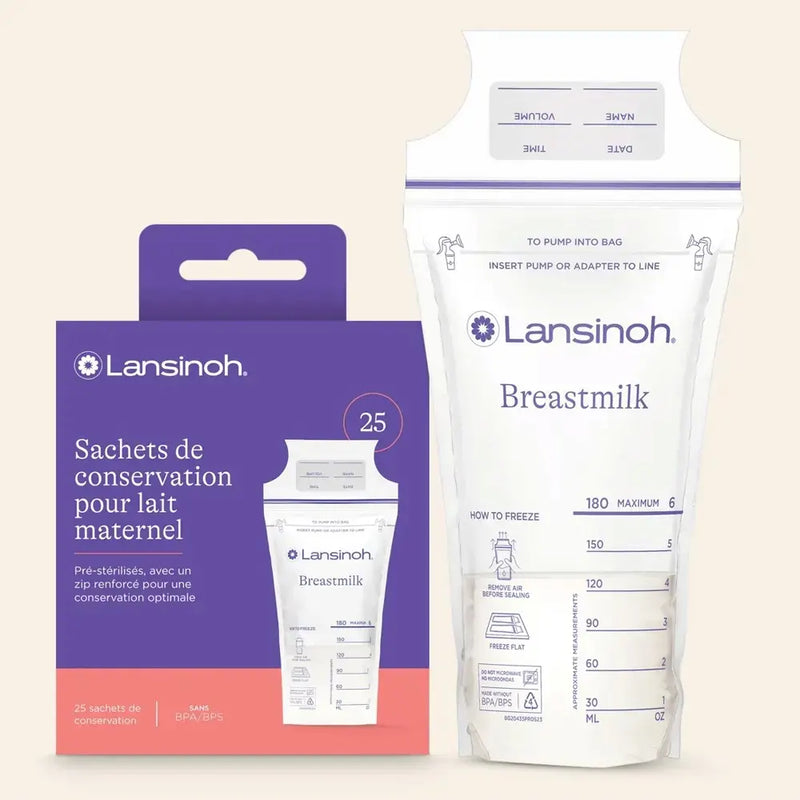 Lansinoh Sachets de Conservation du Lait Maternel – 25 Unités