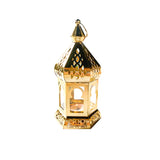 Decorative Metal and Glass Lantern 18.5x9.5cm - Gold