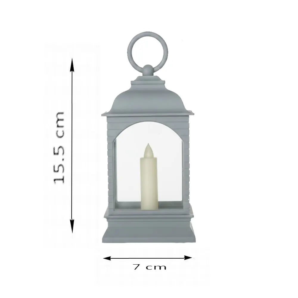 Lantern with Artificial Ramadan Candle - Black