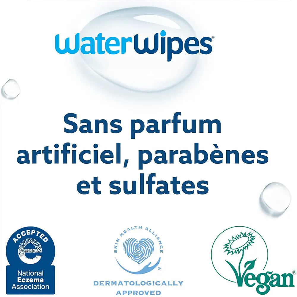 Lingettes Bébé WaterWipes Value Pack 4x60