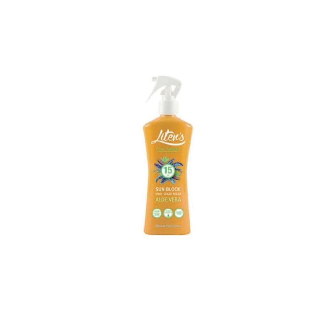 Liten's lait solaire spray aloe vera SPF15 250 ml – flacon
