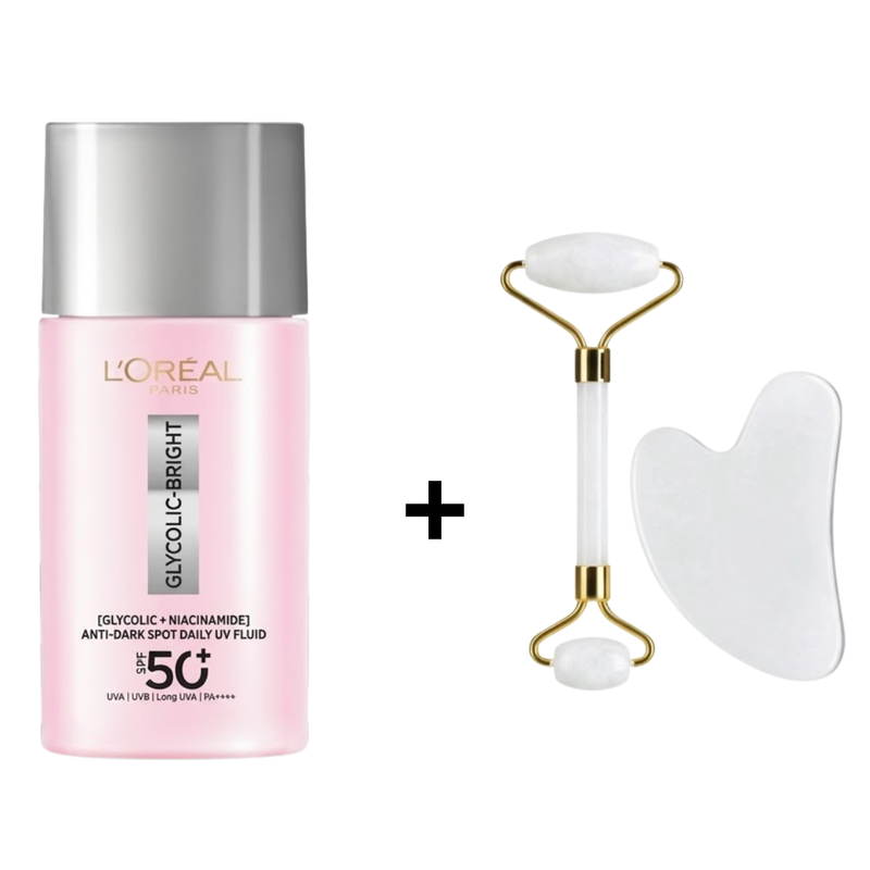 L'Oréal Paris Glycolic Bright Serum + Gua Sha Gift Set