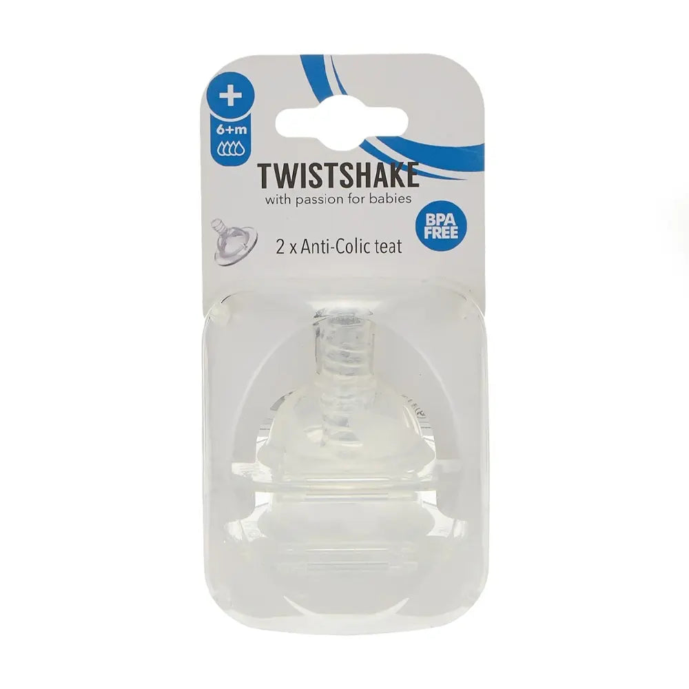 Lot de 2 Tétines Anti-Colique Twistshake Plus 6M+
