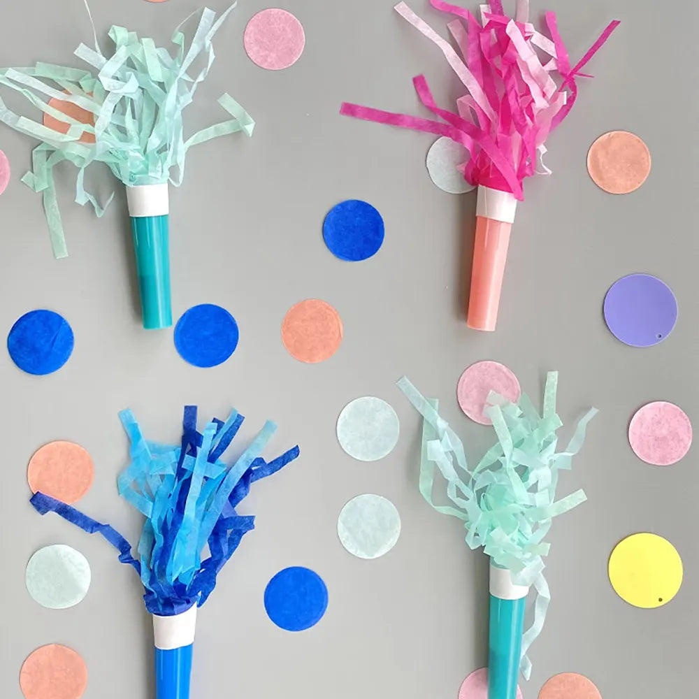 Lote de 6 Silbatos de Fiesta Multicolores